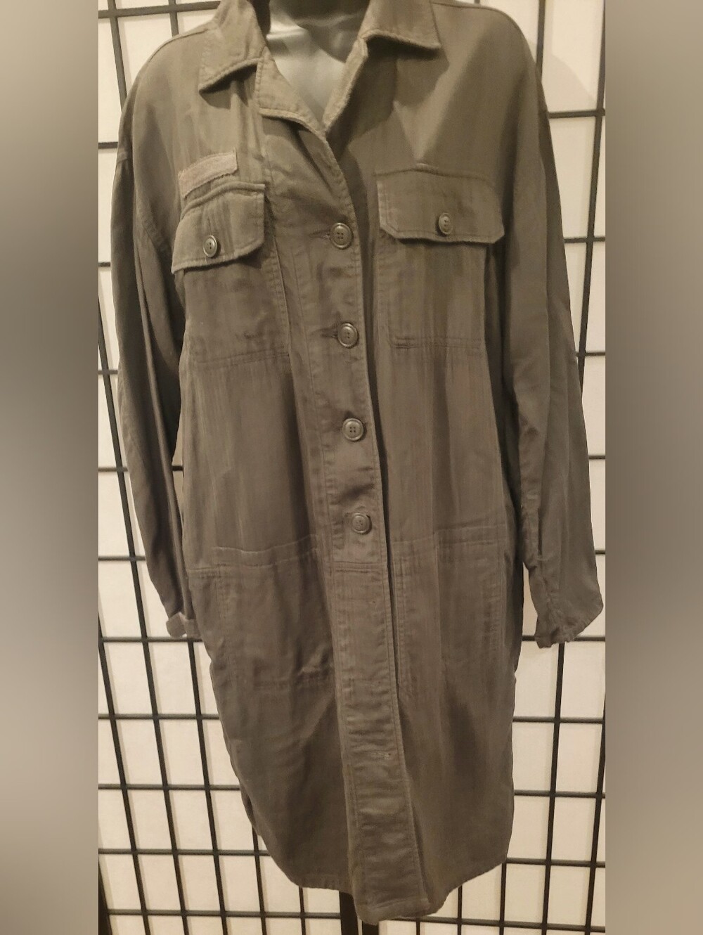 Forever 21 Olive Green Utility Button-Front Jacket